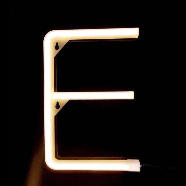 LED Letter Lamp Battery Operated Powered E Shape Warm White for Home Party Decoration Cafe Shop Restaurant Wedding Function Lamp shape E