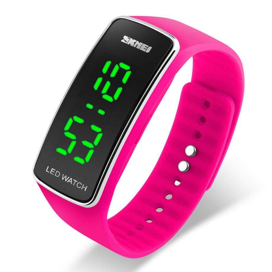 SKMEI 1119 ผู้ชายผู้หญิงกลางแจ้งนาฬิกากีฬาดิจิตอล LED วันที่นาฬิกาข้อมือ สายรัดข้อมือเพื่อสุขภาพ อุปกรณ์ไอทีสวมใส่ สี : สีแดงกุหลาบ-355518475 SKMEI 1119 ผู้ชายผู้หญิงกลางแจ้งนาฬิกากีฬาดิจิตอล LED วันที่นาฬิกาข้อมือ สายรัดข้อมือเพื่อสุขภาพ อุปกรณ์ไอทีสวมใส่