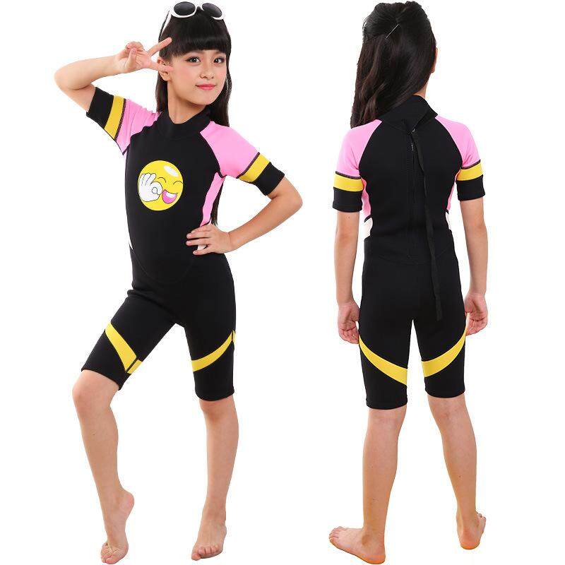 เด็กเด็กชายและเด็กหญิงหนึ่งชิ้น 2 มิลลิเมตร Neoprene ชุดว่ายน้ำอบอุ่นชุดว่ายน้ำสำหรับดำน้ำ/ดำน้ำดูปะการัง/น้ำกีฬา - INTL