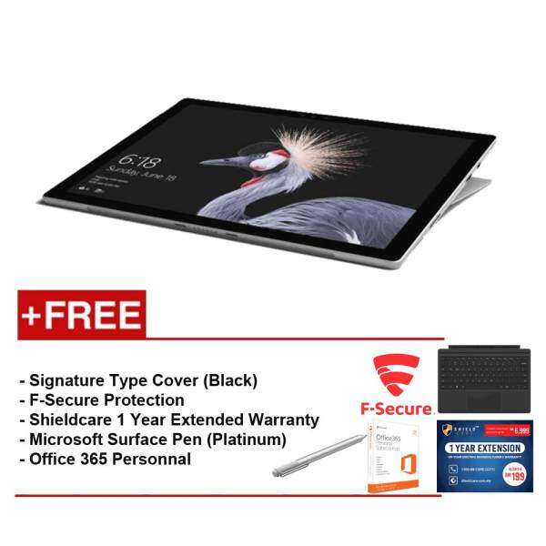 NEW Microsoft Surface Pro-Core i5 8G/256GB Free Surface Pro Type Cover(Black)+ Shieldcare 1 Year Extended Warranty+ F-Secure EndPoint Protection+ Office 365 Personal+ Microsoft Surface Pen (Platinum) Malaysia