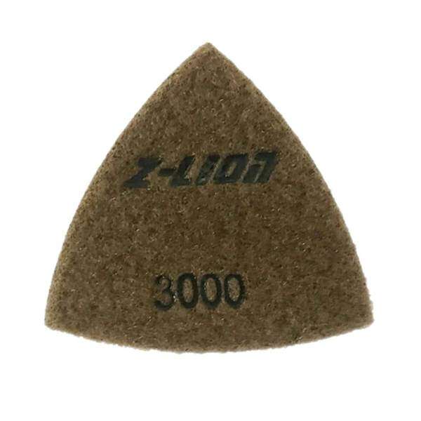 MagiDeal Triangular Diamond Polishing Pads For Granite Marble Concrete 80mm 3000#