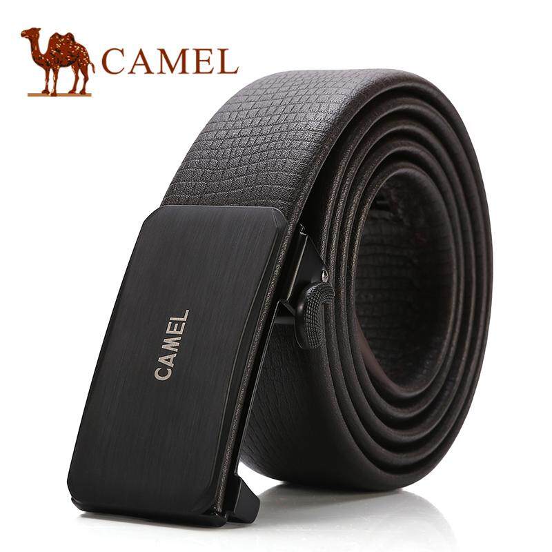 CAMEL Men's หัวเข็มขัดอัตโนมัติเข็มขัด 100% ของแท้หนังวัวสไตล์ใหม่ธุรกิจเข็มขัดวันพักผ่อน