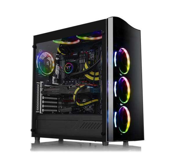 Thermaltake View 22 Tempered Glass SPCC ATX Modular Mid Tower Gaming PC Computer Case (4mm Tempered Glass, 1x Pre-Installed 12cm Fan) Malaysia
