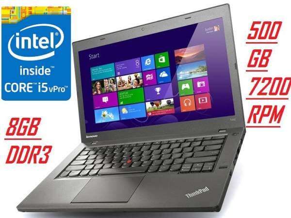 (Refurbised)LENOVO T440 INTEL CORE i5 4300u 1.9ghz to2.5ghzVPRO PROCESSOR/8GB DDR3 RAM/500GB HDD/14LED SECREEN/INTEL HDGRAPHIC /W8 PRO Malaysia