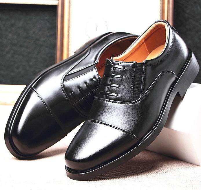 ZASHION รองเท้าหนัง รองเท้าแฟชั่นผู้ชาย ใส่ทำงาน Platform Stylish Formal Leather Men Shoe