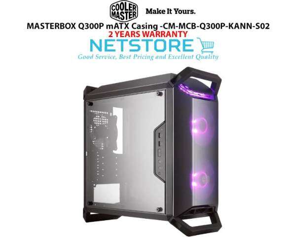 COOLER MASTER MASTERBOX Q300P mATX Dekstop Casing ( with 2 RGB Fan ) CM-MCB-Q300P-KANN-S02 CM MASTERBOX Q300P Malaysia