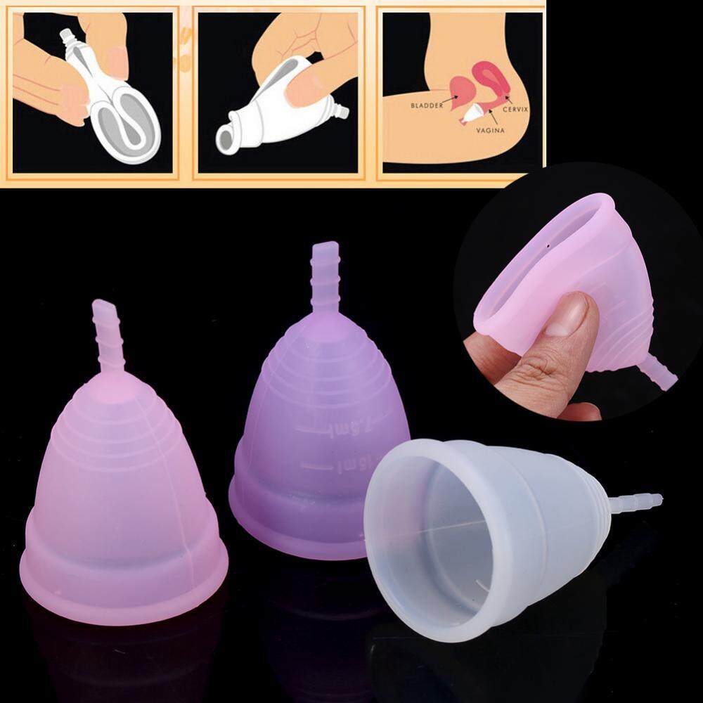 2PCS/Set Reusable Silicone Female Women Menstrual Cup Feminine Hygiene Care Tool(White) 2PCS/Set Reusable Silicone Female Women Menstrual Cup Feminine Hygiene Care Tool(White)