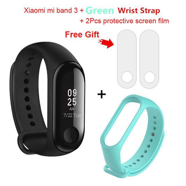 Original Xiaomi Miband 3 Mi band 3 Smart Watch OLED Bluetooth 4.2 Bracelet Wristband with Replacement Strap + 2 Free Screen Protectors Original Xiaomi Miband 3 Mi band 3 Smart Watch OLED Bluetooth 4.2 Bracelet Wristband with Replacement Strap + 2 Free Screen Protectors