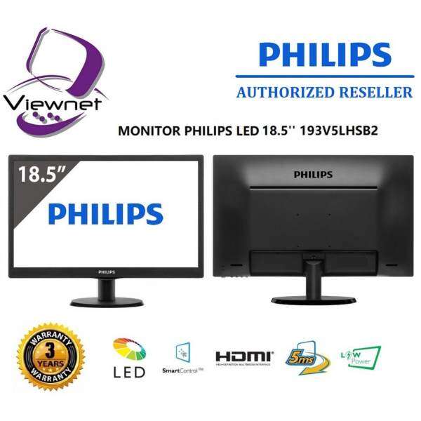 GENUINE PHILIPS LED FLAT HD 18.5 193V5LHSB2 LCD MONITOR (5MS/VGA/HDMI/VESA) Malaysia