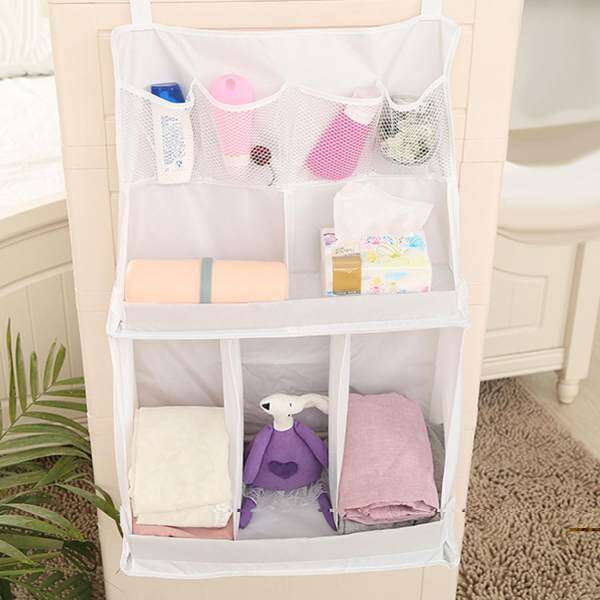 Portable Multi-function Baby Crib Bed Hanging Diaper Bag Storage Organizer Pocket Bedding Accessories for Baby Wipe Bottle Nappy Toys Snacks