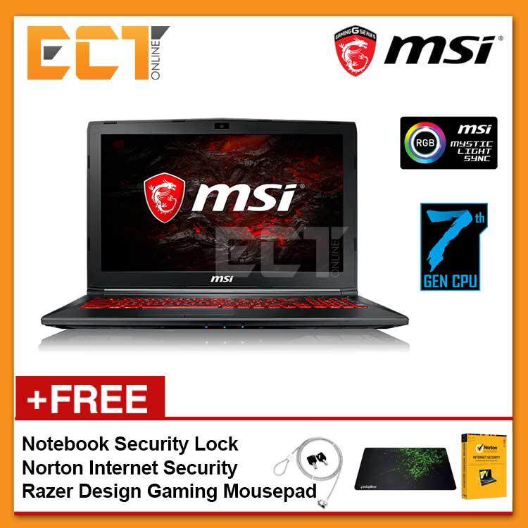 MSI GL62M 7RDX-2630 Gaming Laptop (i5-7300HQ 3.50GHz,1TB,4GB,NV GTX1050-4GB,15.6 FHD,No O/D,W10P) - Black Malaysia