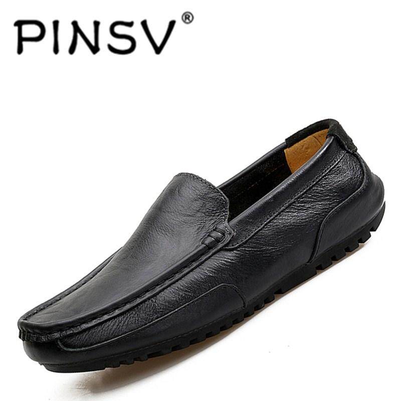 PINSV แฟชั่นรองเท้าลำลองสำหรับขับรถรองเท้าหนังส้นเตี้ย - INTL