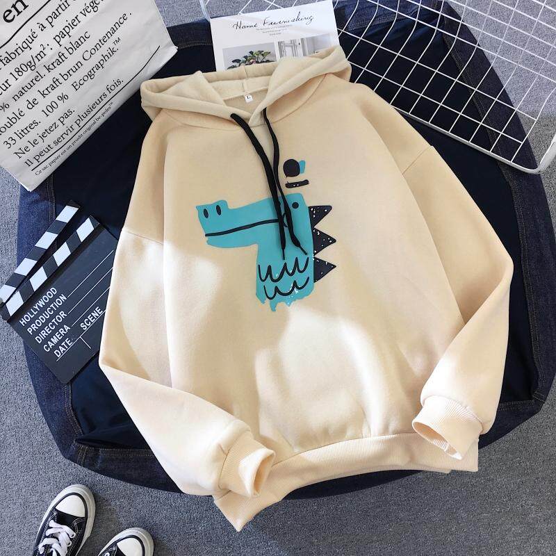 หญิง Republic เสื้อกันหนาวฉบับภาษาเกาหลีหลวม hooded Plus กำมะหยี่เสื้อกันหนาวตัวหนา