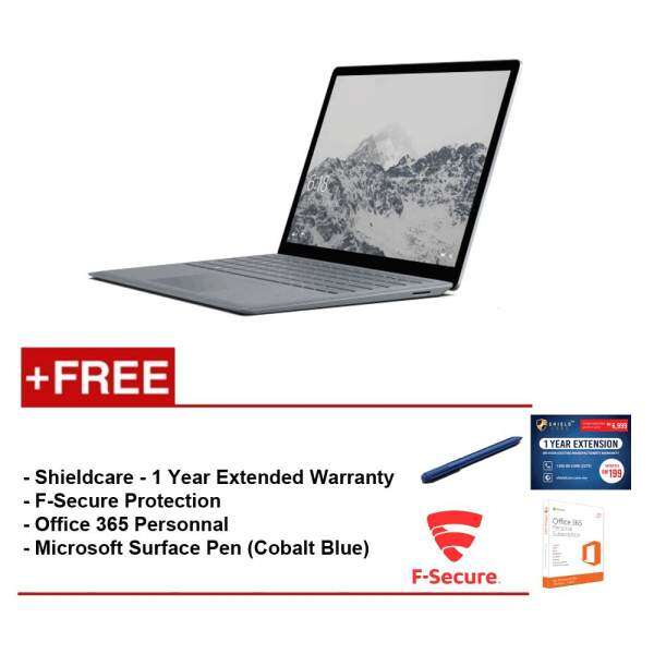 Surface Laptop Core i5/8GB RAM - 256GB + Shield Care 1 Year Extended Warranty + F-Secure End Point Protection + Office 365 Personal + Microsoft Surface Pen Burgundy Malaysia