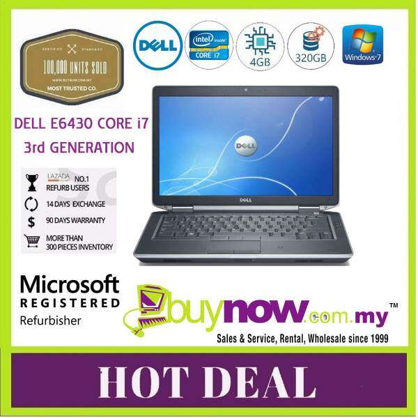 Refurbished Dell Latitude E6430 Laptop, Corei7,4GB,320GB WINDOWS 7 PRO Malaysia