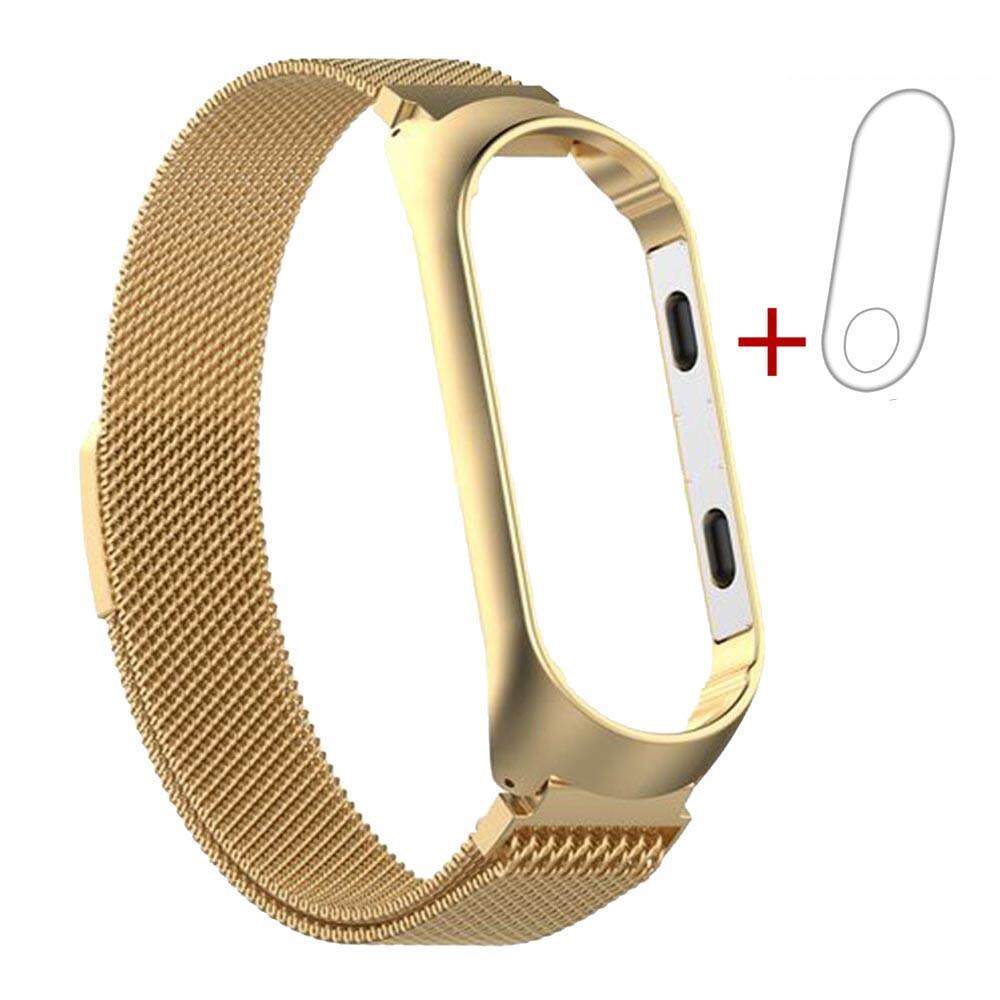 Bnenesmont Milanese สแตนเลสแม่เหล็กสายนาฬิกาข้อมือสายคล้องคอ + ฟิล์มสำหรับวง Xiaomi Mi 3 Bnenesmont Milanese สแตนเลสแม่เหล็กสายนาฬิกาข้อมือสายคล้องคอ + ฟิล์มสำหรับวง Xiaomi Mi 3