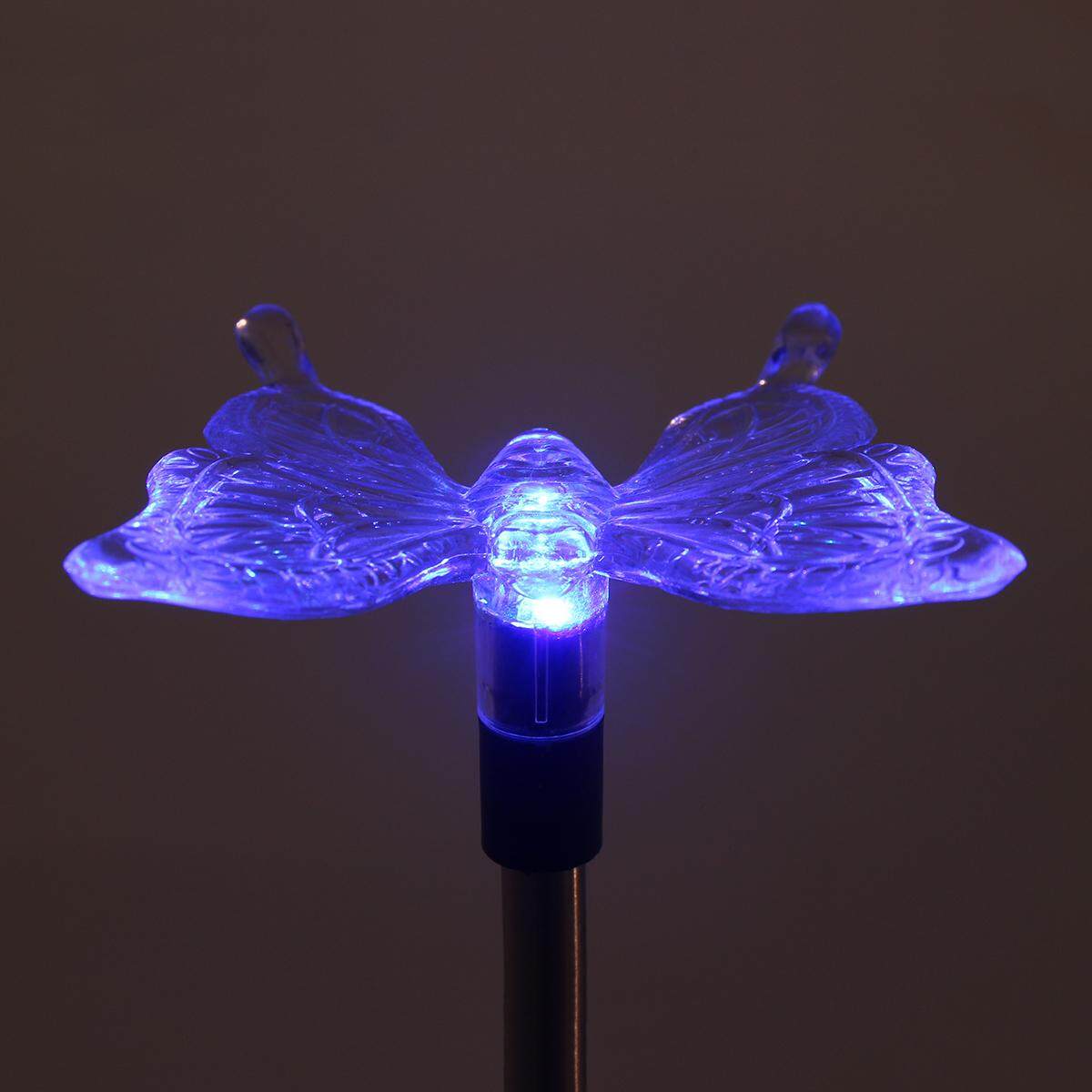 Butterfly Solar Power Garden Stake Pathway Waterproof Lights Color Change Decor