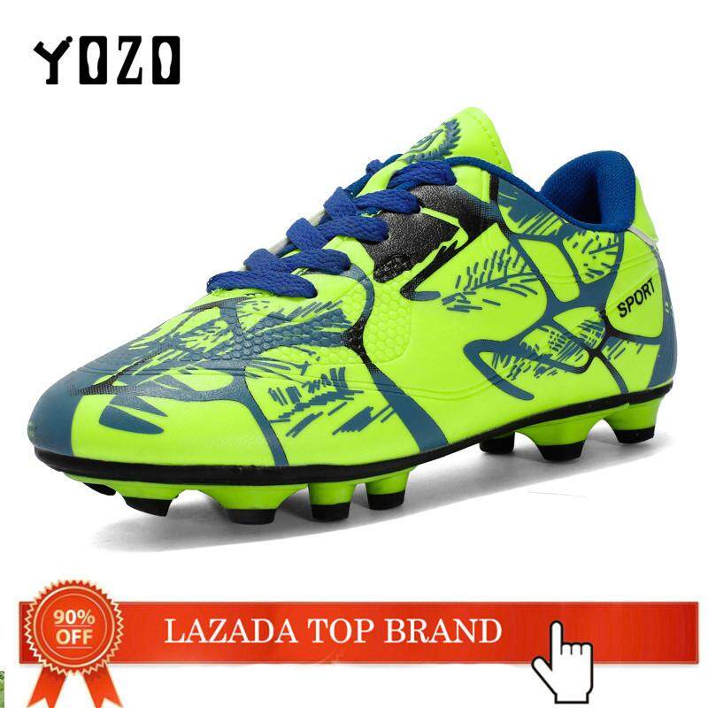 YOZO High Ankle Men Football Shoes Newest Long Spikes Training Football Boots Hard-Wearing Soccer Shoes High Top Soccer Cleats 31-43