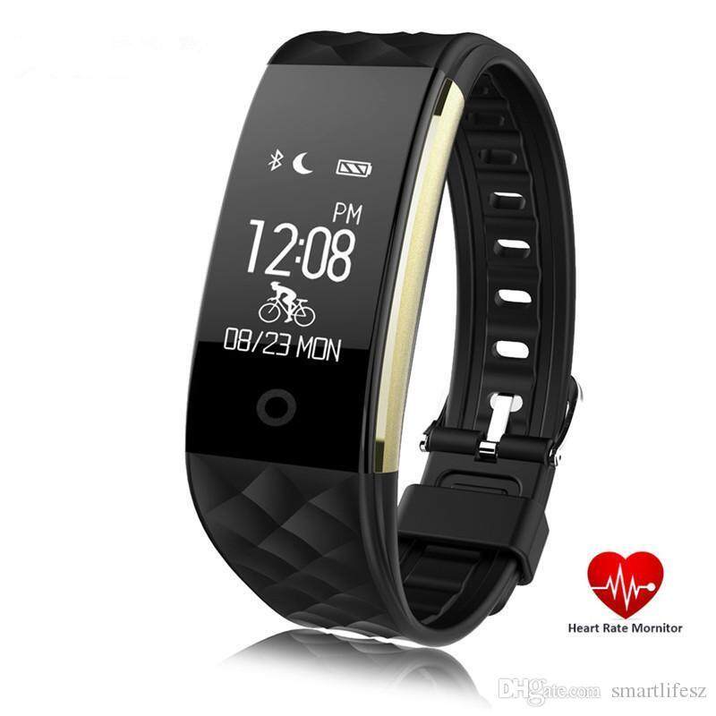 มาใหม่ล่าสุด S2 สร้อยข้อมือสมาร์ทเครื่องวัดชีพจรสายรัดสมาร์ทแบนด์ฟิตเนส Tracker เครื่องติดตามเก็บข้อมูลการออกกำลังกายกล้องระยะไกลกำไลข้อมืออัจฉริยะ