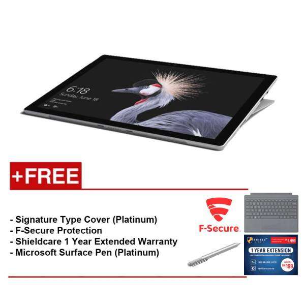 NEW Microsoft Surface Pro-Core i5 8G/256GB Free Surface Pro Type Cover(Platinum)+ Shieldcare 1 Year Extended Warranty+ F-Secure EndPoint Protection+ Microsoft Surface Pen (Platinum) Malaysia