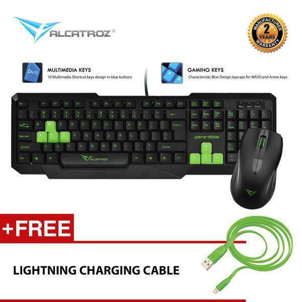 Xplorer 5500M Multimedia USB Keyboard Mouse Combo Free Lightning Charging Cable By Alcatroz Malaysia
