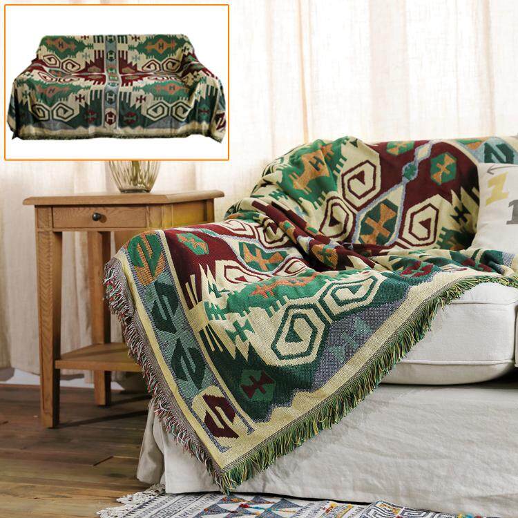 Bohemian Style Tassels Thick Cotton Blanket Home Leisure Blankets Sofa Towel 180 x 220cm