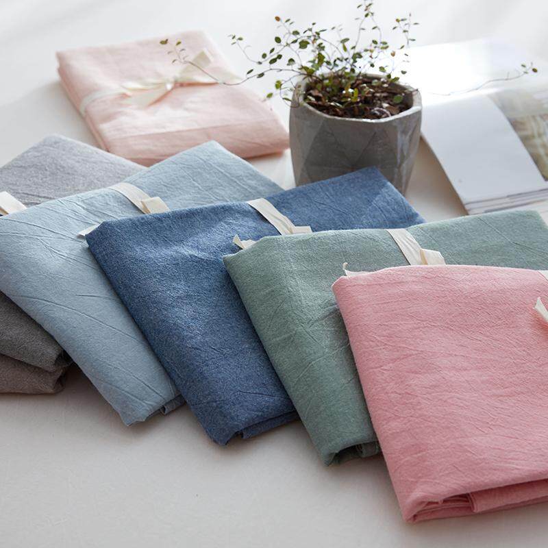 Tiếng Nhật Giản Lược 100% Cotton Bông Giặt Nước Duy Nhất Sản Phẩm Vỏ Gối 100% Cotton Vân Sọc Kẻ Sọc Đơn Chiếc Vỏ Gối Trên Giường Cung Cấp Một Cặp