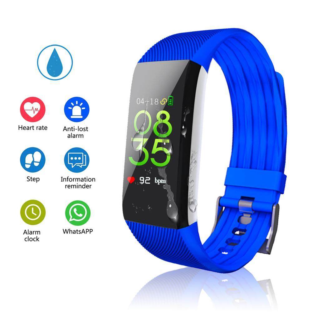 niceEshop Colorful Screen Fitness Tracker, Activity Tracker With Pedometer Blood Pressure Heart Rate Monitor IP67 Waterproof Step Calorie Distance Tracker Call SMS SNS Remind For Men Women Kids Android IPhone สายรัดข้อมือเพื่อสุขภาพ อุปกรณ์ไอทีสวมใส่ สี : ฟ้า-388832745 niceEshop Colorful Screen Fitness Tracker, Activity Tracker With Pedometer Blood Pressure Heart Rate Monitor IP67 Waterproof Step Calorie Distance Tracker Call SMS SNS Remind For Men Women Kids Android IPhone สายรัดข้อมือเพื่อสุขภาพ อุปกรณ์ไอทีสวมใส่