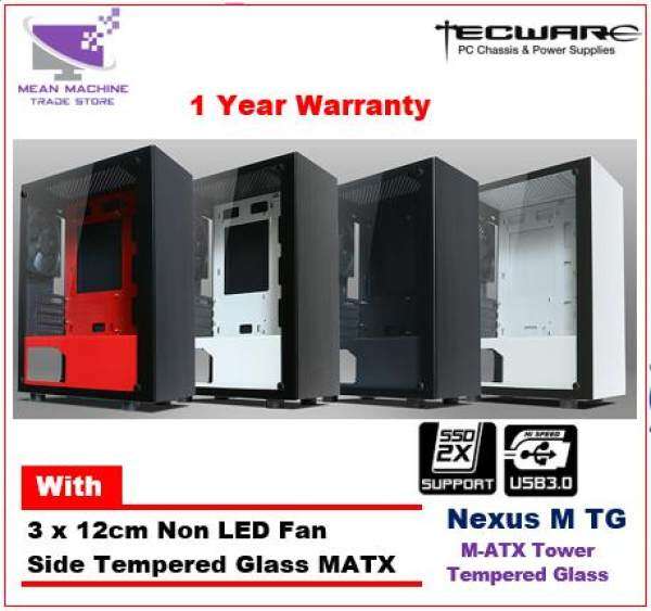 Tecware Nexus M TG M-ATX Tempered Glass Gaming Chassis ( 3 X 12cm Fan Included) Malaysia