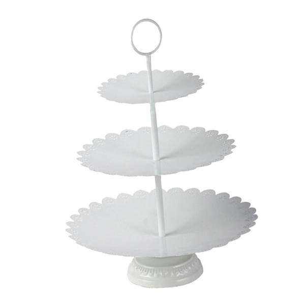 BolehDeals Wrought Iron Round Cake Stand Cupcake Stand Dessert Stand Tea Party Serving Platter for Wedding Party Tea Party Decor
