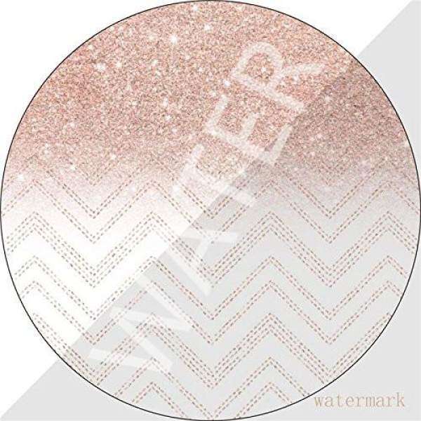 Mouse Pad Gaming Chic Faux Rose Gold Glitter Ombre Chevron 7 Inches 1M721, Premium-Textured Surface, Non-slip Rubber Base, Laser & Optical Mouse Compatible, Mouse mat Malaysia