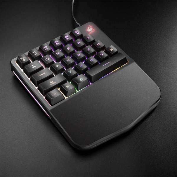 Vinmax K11 Wired 28 Keys LED Backlit Usb Ergonomic Single Hand Keypad Gaming Keyboard for PC Tablet Desktop English Malaysia