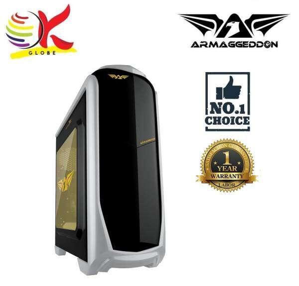 ARMAGGEDDON ZETATRON T9X GAMING CHASSIS BLACK COATED CHASIS SEE THRU SIDE PANEL STEEL STRUCTURE WITHOUT PSU Malaysia