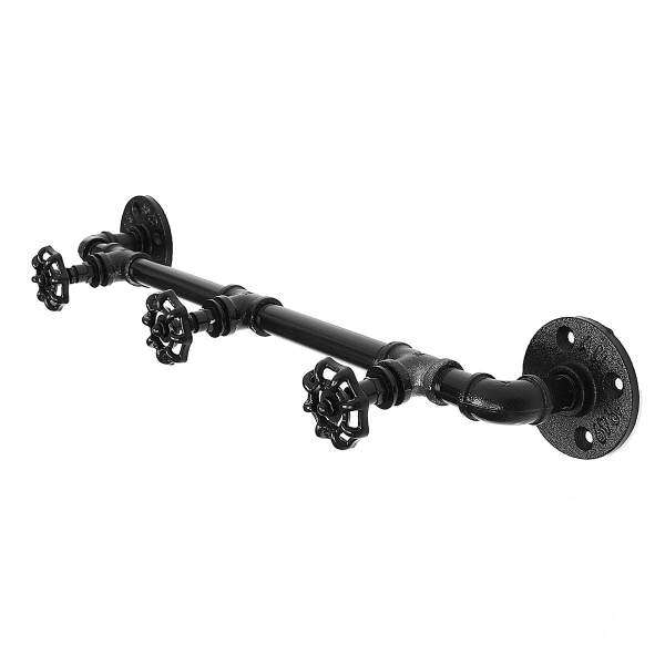 Vintage Industrial Style Wall Mounted Triple Coat Hooks Rack Pegs Towel Rail