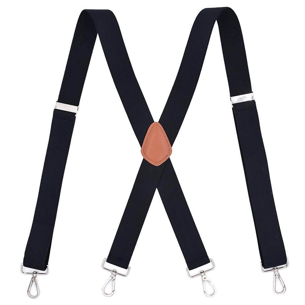 Bigood Mens X Shape ปรับสายเอี๊ยมยืดหยุ่น Suspender Suspenders 4 คลิป Bigood Mens X Shape ปรับสายเอี๊ยมยืดหยุ่น Suspender Suspenders 4 คลิป