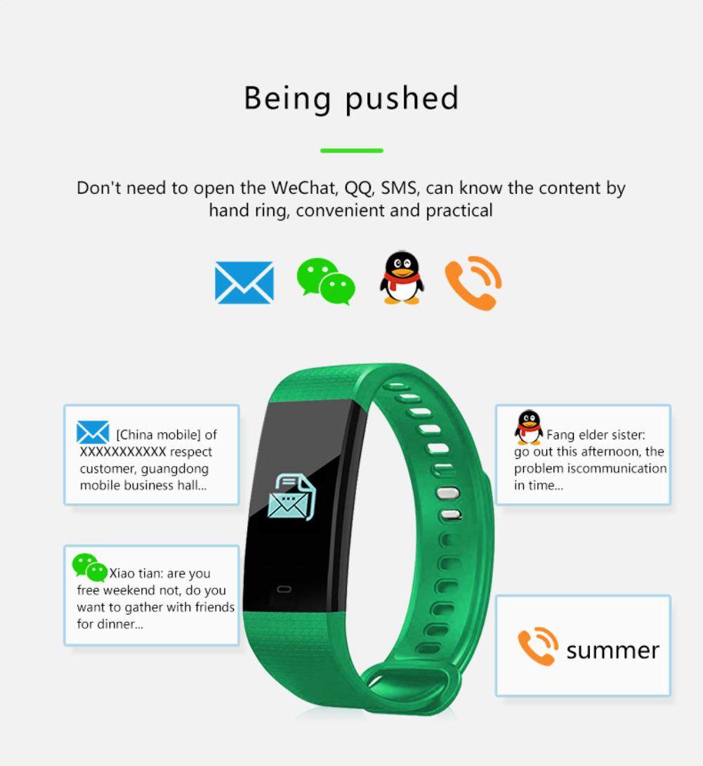 Ytri-Y5 กำไลข้อมืออัจฉริยะ Heart Rate เครื่องวัดความดันโลหิตสมาร์ทริสแบนด์วัดอัตราการเต้นหัวใจ Tracker นาฬิกาข้อมืออัจฉริยะกันน้ำนาฬิกาวัดก้าวเดินอัจฉริยะ
