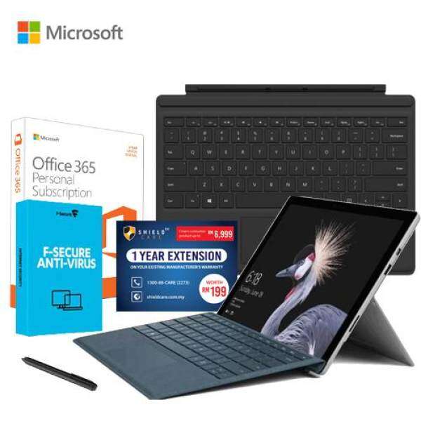 NEW Microsoft Surface Pro-Core i5 8G/256GB Free Surface Pro Type Cover(Black)+ Shieldcare 1 Year Extended Warranty+ F-Secure EndPoint Protection+ Office 365 Personal+ Microsoft Surface Pen (Black) Malaysia
