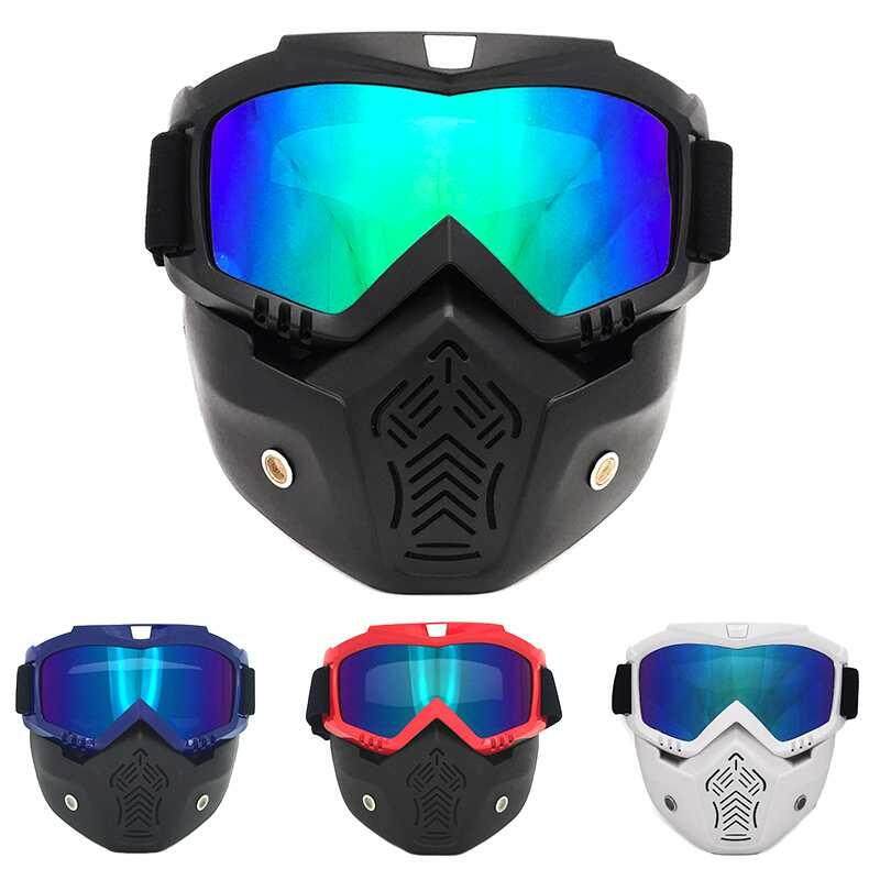 Burstore มอเตอร์ไซค์เปิดที่ถอดออกได้ Goggle สำหรับ VINTAGE หมวกนิรภัยสกีจักรยานมอเตอร์ไซด์แว่นกันน้ำหน้ากาก - INTL Burstore มอเตอร์ไซค์เปิดที่ถอดออกได้ Goggle สำหรับ VINTAGE หมวกนิรภัยสกีจักรยานมอเตอร์ไซด์แว่นกันน้ำหน้ากาก - INTL