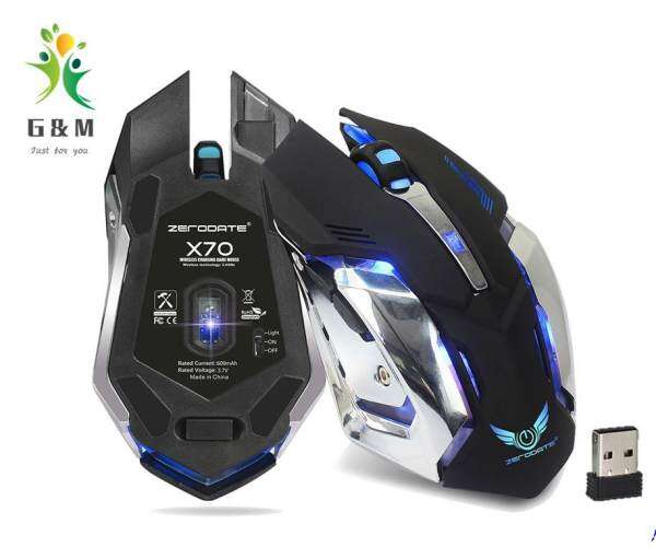 G&M 2.4G USB Charging wireless mouse,2400dpi LED Backlit Mute Optical Ergonomic Gaming Mouse Malaysia