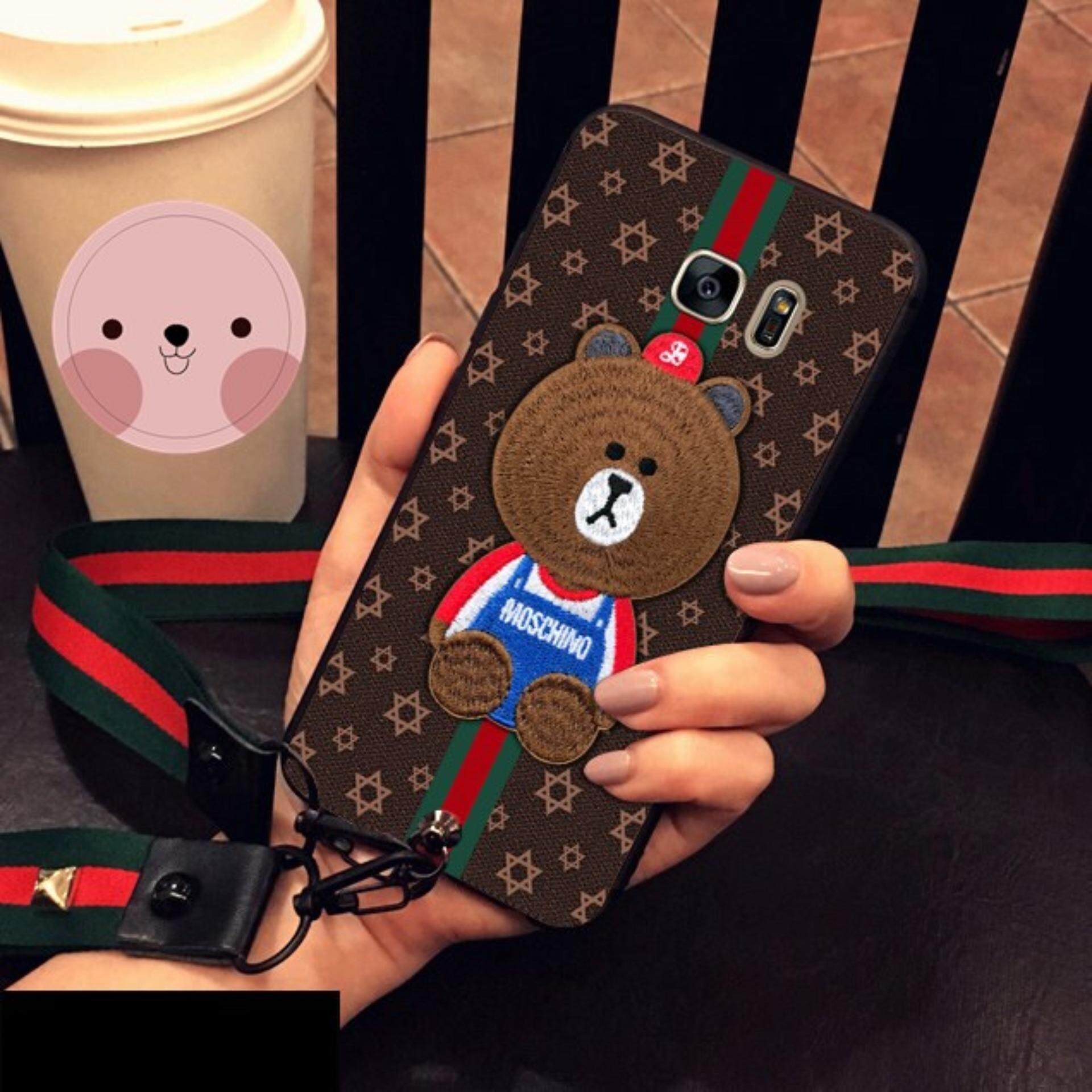การ์ตูนหมีน่ารักยางซิลิโคนสลิงเคสโทรศัพท์สำหรับ