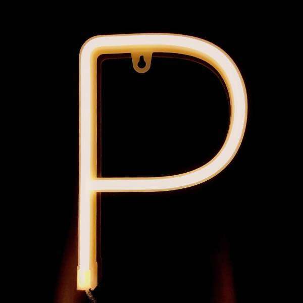 Letter Lamp Operated Powered P Shape Warm White for Home Party Decoration Cafe Shop Restaurant Wedding Function Lamp Shades P