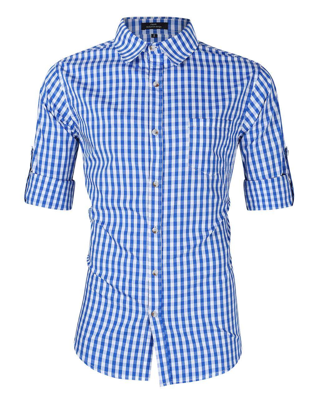 ปอนด์ผู้ชาย Oktoberfest ชุดแขนยาวเสื้อลายสก๊อตกระเป๋าด้านหน้าคลาสสิกเสื้อ Tops ปอนด์ผู้ชาย Oktoberfest ชุดแขนยาวเสื้อลายสก๊อตกระเป๋าด้านหน้าคลาสสิกเสื้อ Tops