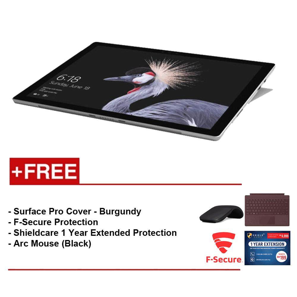 NEW Microsoft Surface Pro - Core i5 8G/256GB Free Surface Pro Type Cover (Burgundy) + Shieldcare 1 Year Extended Warranty + F-Secure EndPoint Protection + Arc Mouse (Black) Malaysia