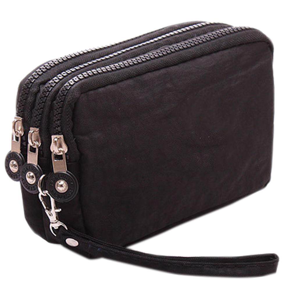 Hiqueen Lady Phone Wallet Package 3 Layers Handbag Cross Section Clutch Bag Large Capacity Valentines Gift