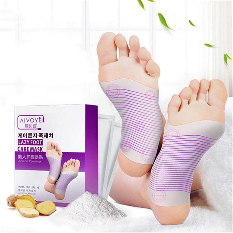 Detox ขิงแพทช์เท้าแผ่นสารพิษในร่างกายฟุต Cleansing แผ่นสมุนไพร 10 ชิ้น (AFY)