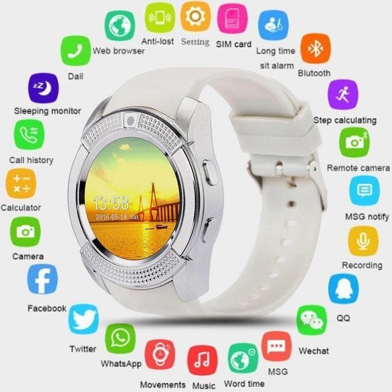 A-Mio V8 Sport Office Bluetooth Smart Wrist Watch Camera SIM TF Slot for IOS Android