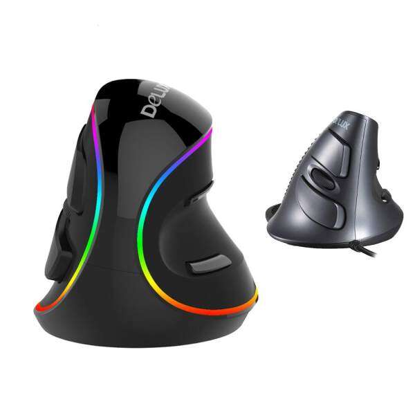 New Delux M618 Plus Wireless Vertical Mouse Ergonomic Wireless Mouse Gaming Mouse Malaysia