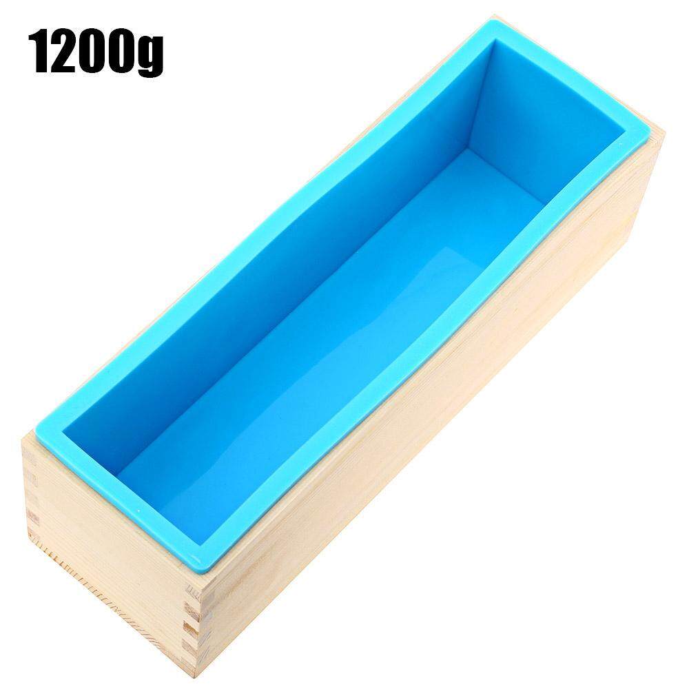 1200 กรัมซิลิโคนสบู่ก้อนแม่พิมพ์กล่องไม้ DIY เครื่องมือทำ (1200 กรัม) - INTL