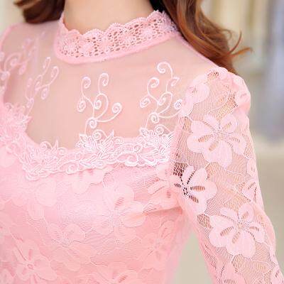 เสื้อยืดนางสาวเสื้อลูกไม้ใหม่สลิม (สีดำหนารกกำมะหยี่เสื้อเดียว)