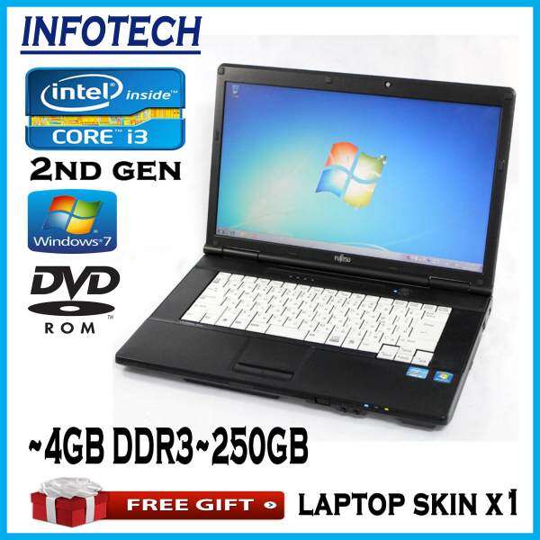 Fujitsu intel core i3 2330m 2nd gen 2GB DDR3 250GB a561 DVD laptop notebook (refurbished) Malaysia